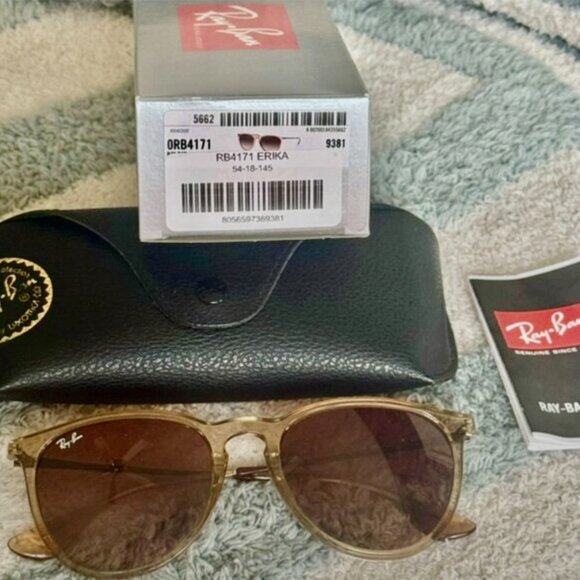 Ray‑Ban RB4171 Erika Sunglasses 54mm Transparent Brown Gradient - New in Box main image 15